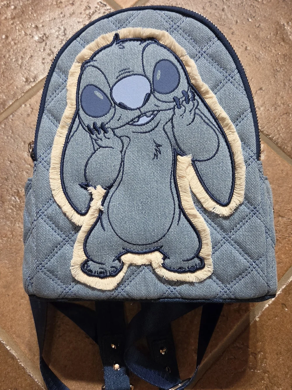 Loungefly Disney Lilo & Stitch Denim Patchwork Mini Backpack